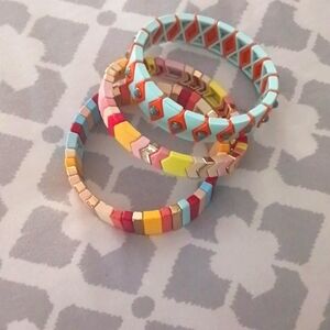 Dvacaman stretch enamel bracelets